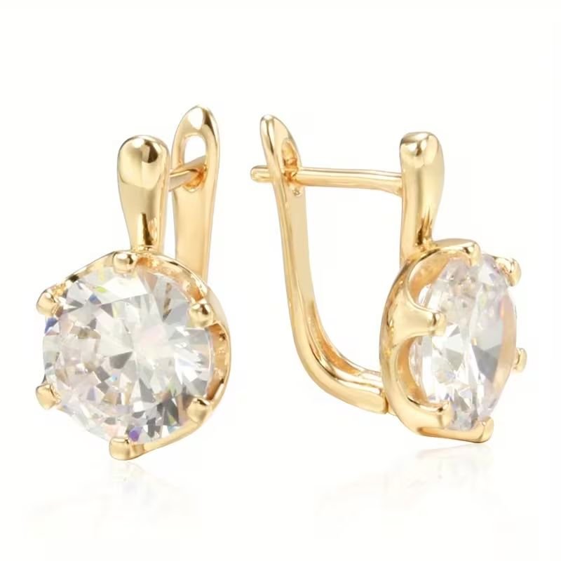 Kolczyki glamour w złotym kolorze