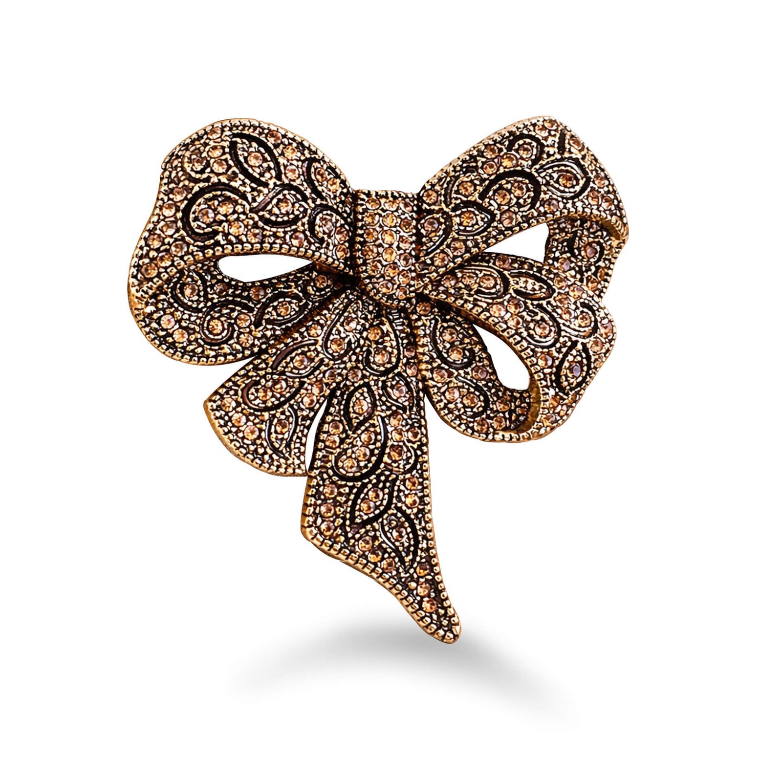 Broszka kokarda z drobnymi kamieniami - Broszki - Maryam Prinz