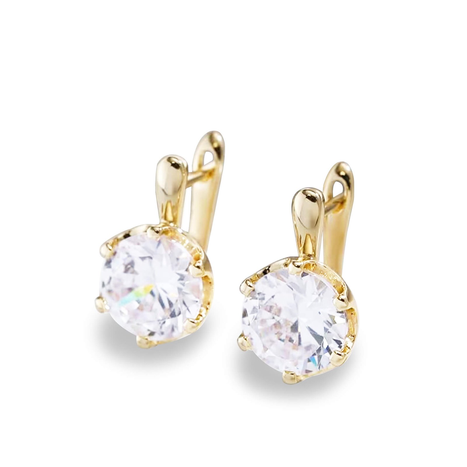 Kolczyki diamenty z kryształkami księżycowy blask - Kolczyki - Maryam Prinz
