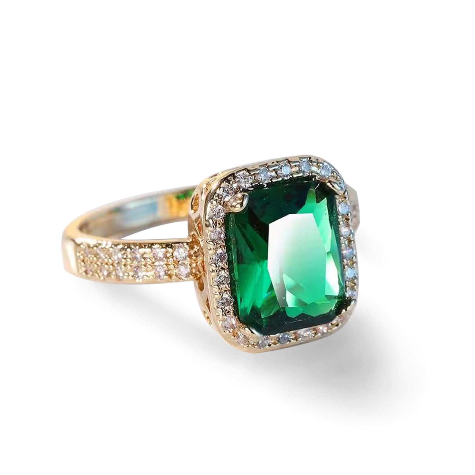 Pierścionek z kwadratowym kamieniem – romantyczna elegancja - Pierścionki - Maryam Prinz