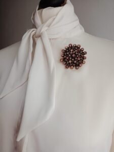 Broszka Kwiat Elegancka Ozdoba do Sukienki - 1