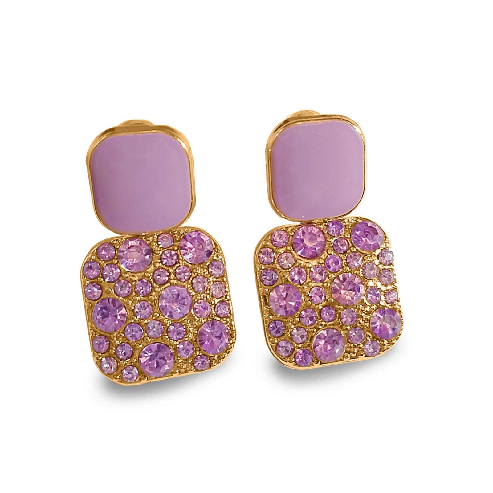 Kolczyki kwadraty z cyrkoniami – elegancki blask i nowoczesny styl - Kolczyki - Maryam Prinz