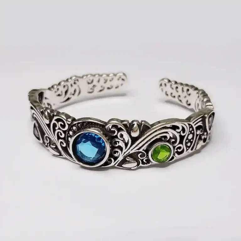 Boho posrebrzana bransoletka z etnicznym akcentem vintage - Bransoletki - Maryam Prinz