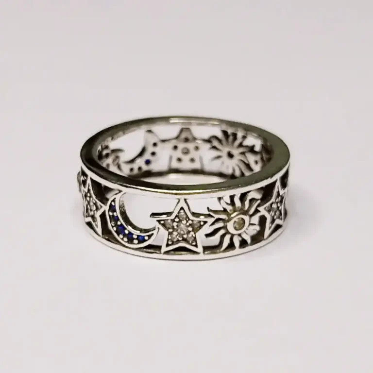 Pierścionek noc Kairu posrebrzany w stylu vintage i boho - 17 (18,75 mm) - Pierścionki - Maryam Prinz